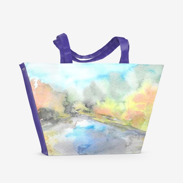 Пляжная сумка «Осенняя река»