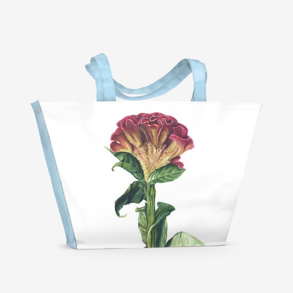 Пляжная сумка &laquo;Цветок целозия&raquo;