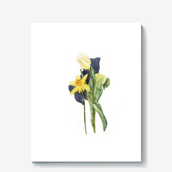 Холст «Нарцисс и тюльпан»