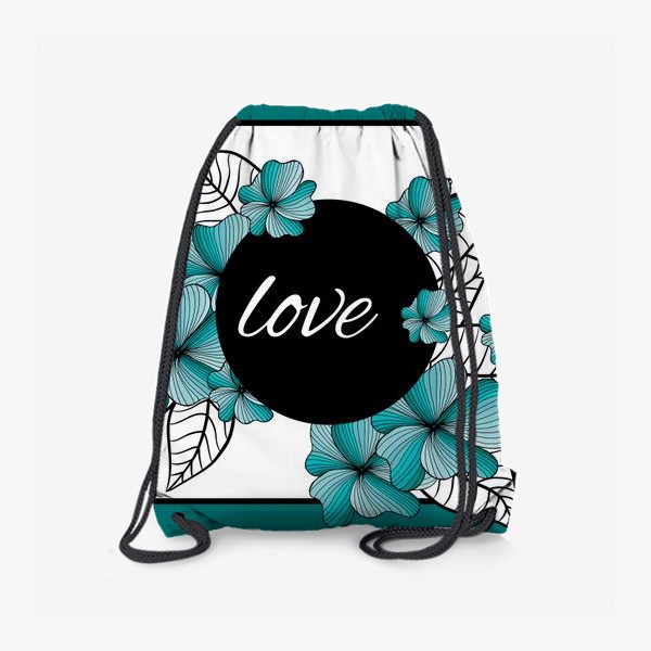 Рюкзак «love - рамка с цветами»