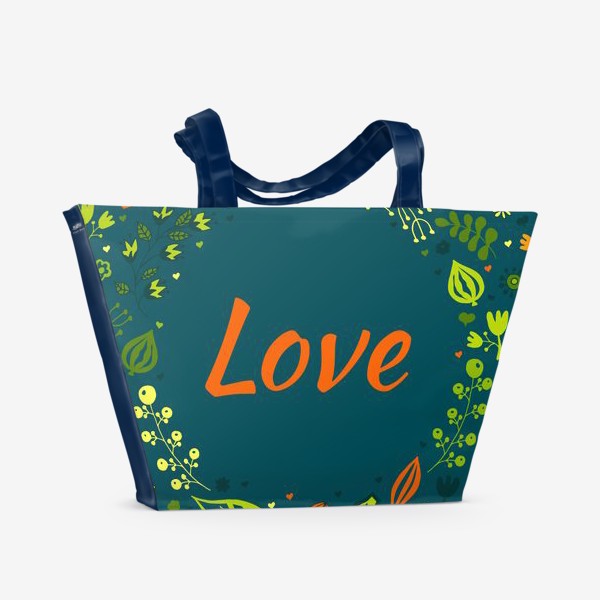 Пляжная сумка «Валентинка с любовью»