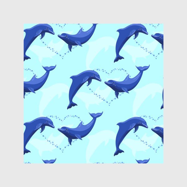 Скатерть «Паттерн с влюбленными дельфинами»
