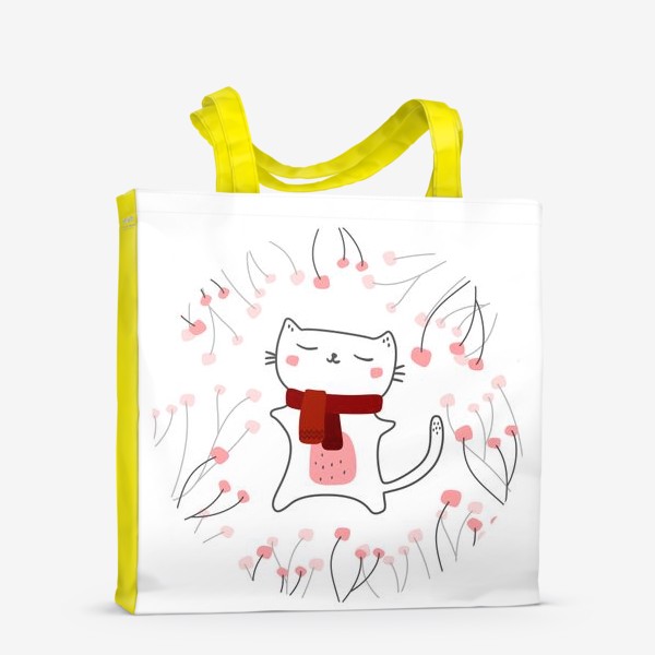 Сумка-шоппер «Цветочный кот»