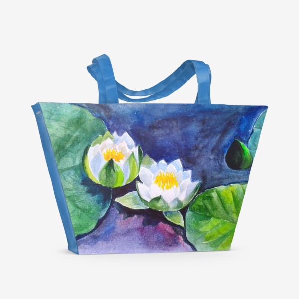 Пляжная сумка «Лилии из моего сада»