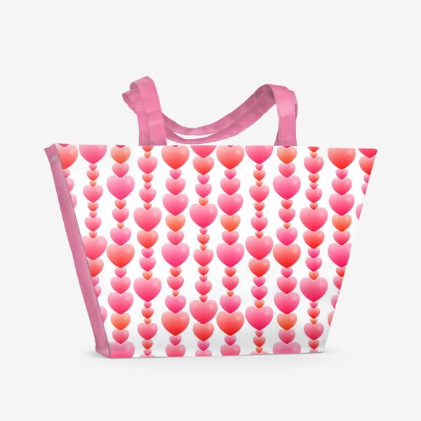 Пляжная сумка «Сердечки»