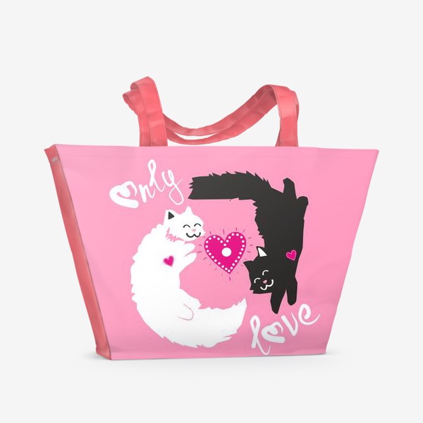 Пляжная сумка «Влюбленные Котейки»