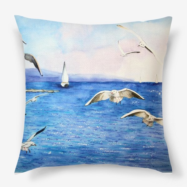Подушка «Морские чайки»