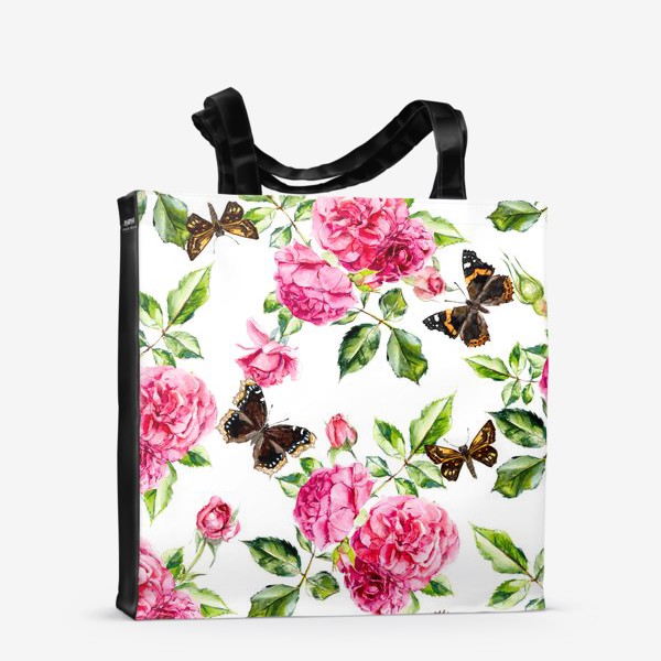 Сумка-шоппер «Розы и бабочки»