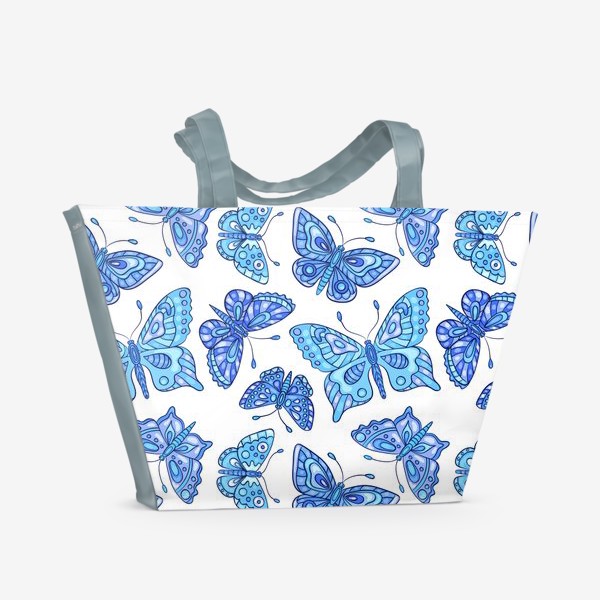 Пляжная сумка &laquo;Голубые бабочки&raquo;