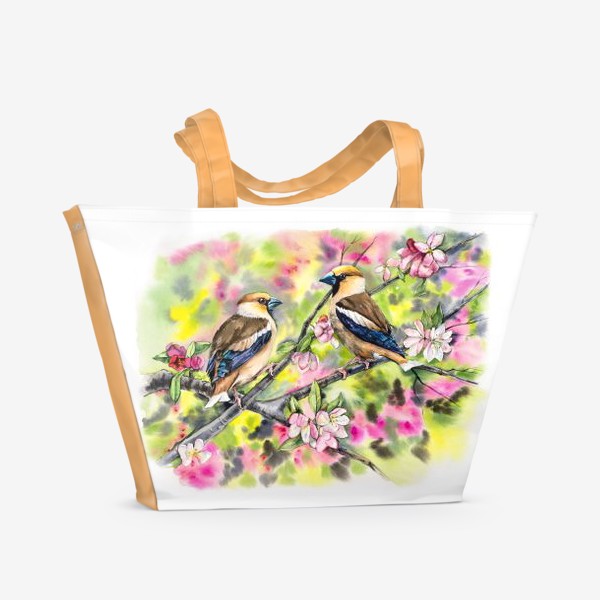 Пляжная сумка «Дубоносы в саду»