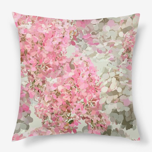 Подушка «pink hydrangea»