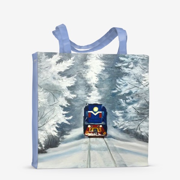 Сумка-шоппер «Поезд в зимнем лесу»