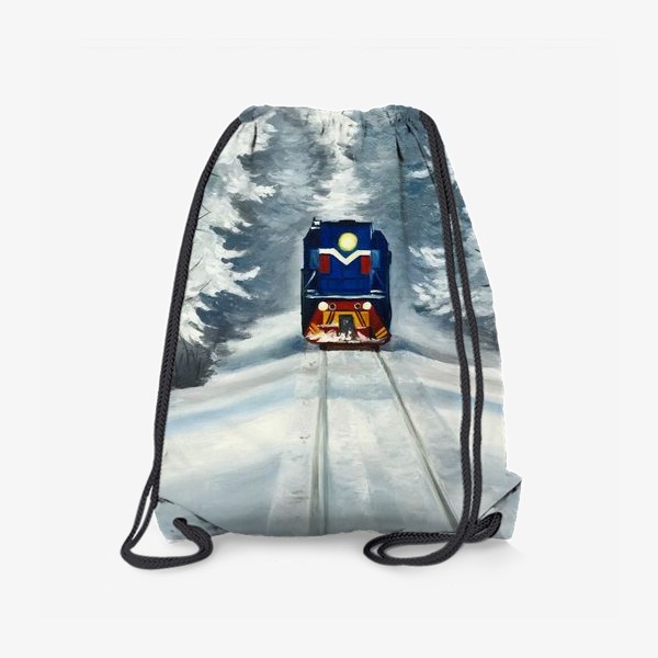 Рюкзак «Поезд в зимнем лесу»