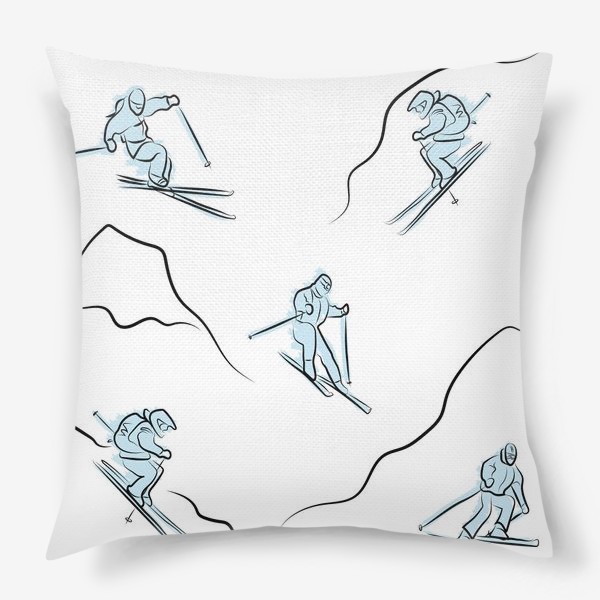 Подушка «Лыжники»