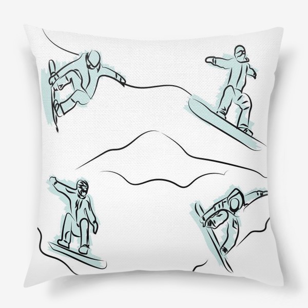 Подушка «Сноубордисты»