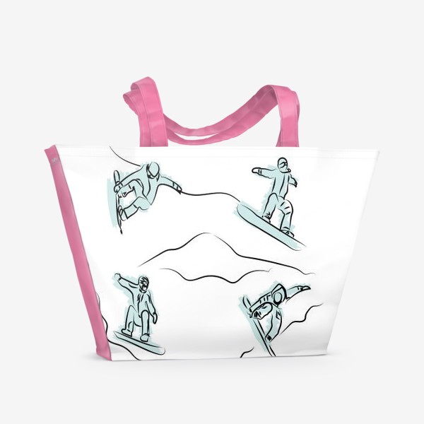 Пляжная сумка «Сноубордисты»