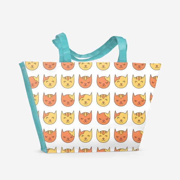 Пляжная сумка «Сонные рыжие коты»
