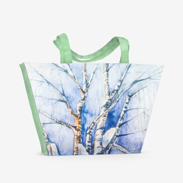Пляжная сумка «Зимняя береза»