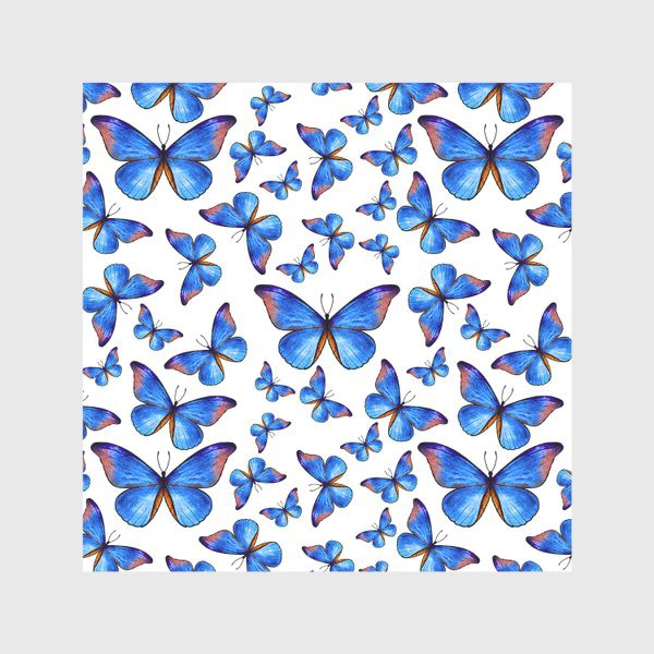 Скатерть «Бабочки в голубом (мелкий рисунок)»