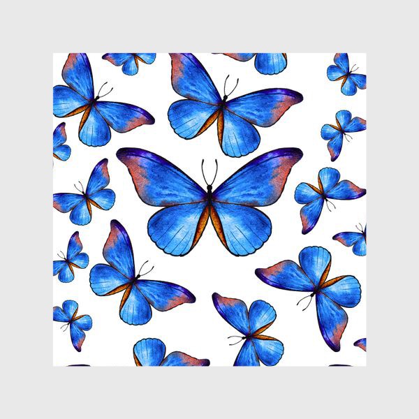 Шторы «Бабочки в голубом»