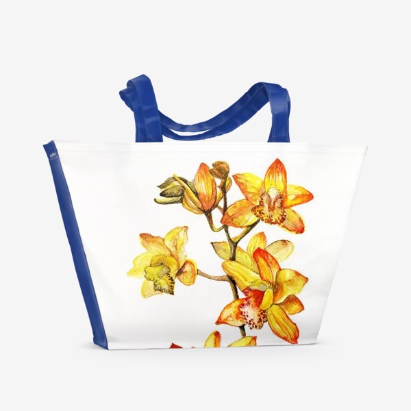 Пляжная сумка «желтая орхидея»