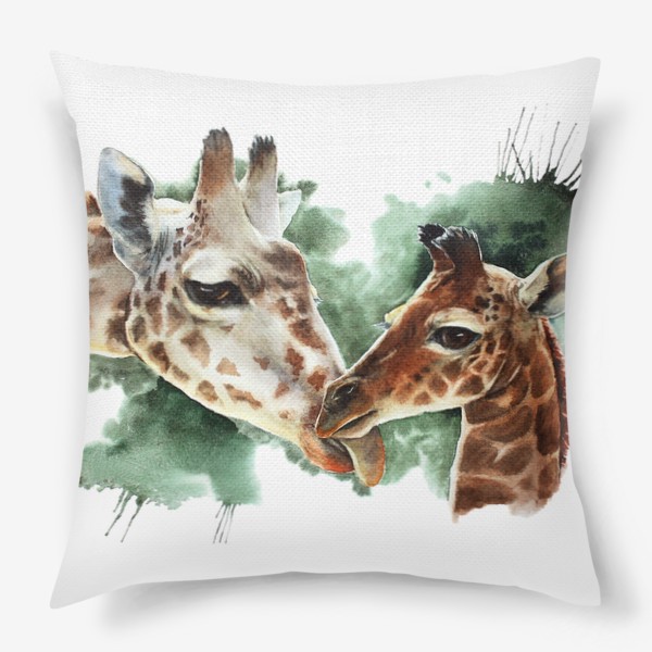 Подушка «мама-жираф с детенышем»