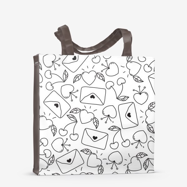Сумка-шоппер «doodle Valentine's day pattern»