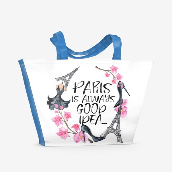 Пляжная сумка &laquo;Paris is always good idea&raquo;