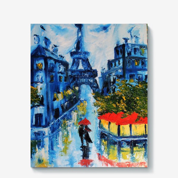Холст «Дождь. Осень. Париж»
