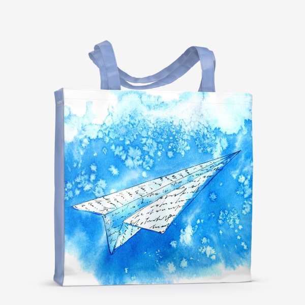 Сумка-шоппер «Бумажный самолет в небе»