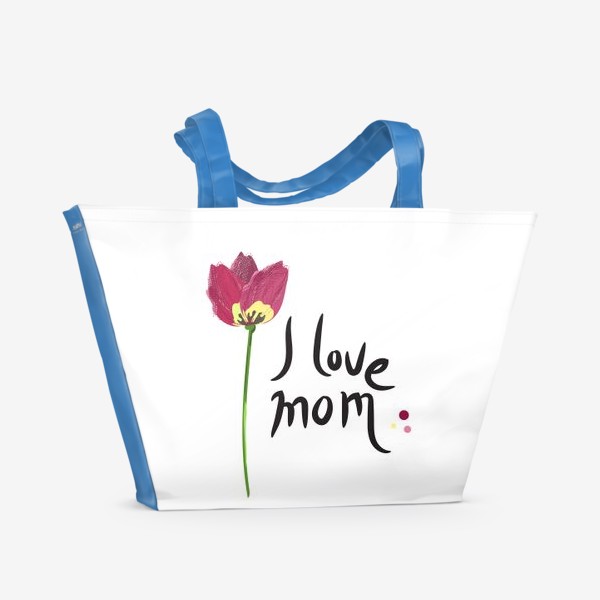 Пляжная сумка «I love Mom!»