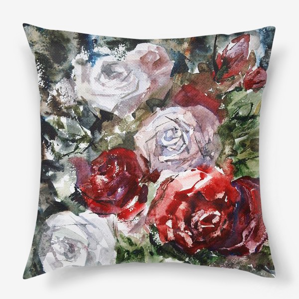 Подушка «Букет садовых роз»