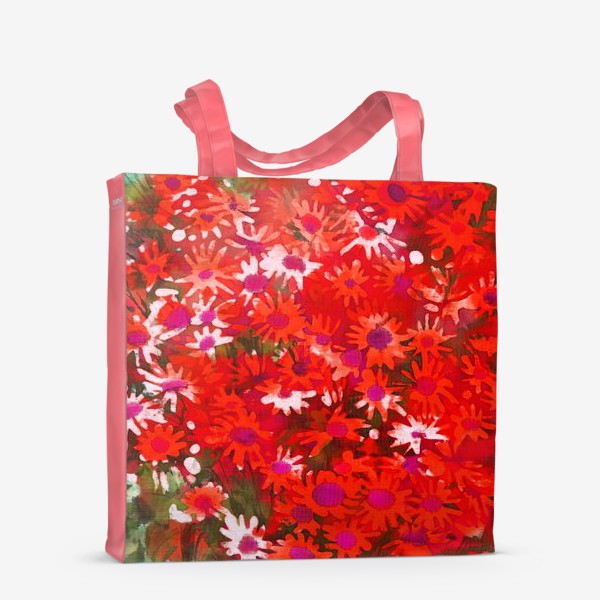 Сумка-шоппер «Красные цветочки»