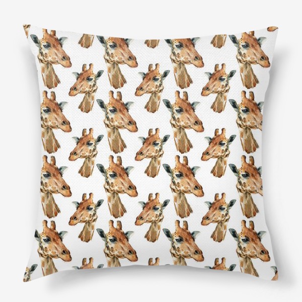 Подушка «паттерн с жирафами»