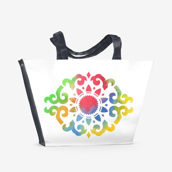 Пляжная сумка «Разноцветный азиатский орнамент №3»