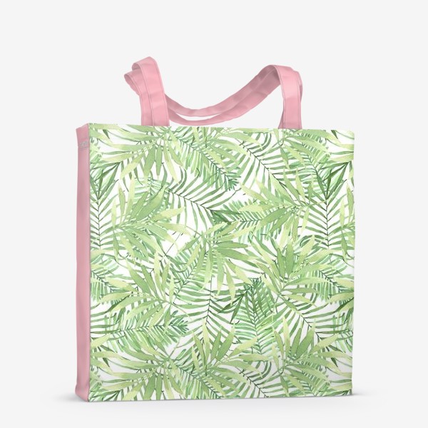 Сумка-шоппер «Тропические листья. Акварельный узор 9»