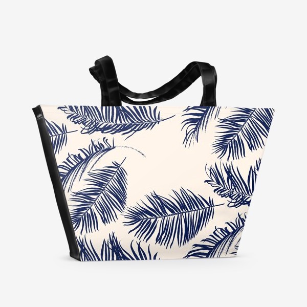 Пляжная сумка «Узор из пальмовых листьев»