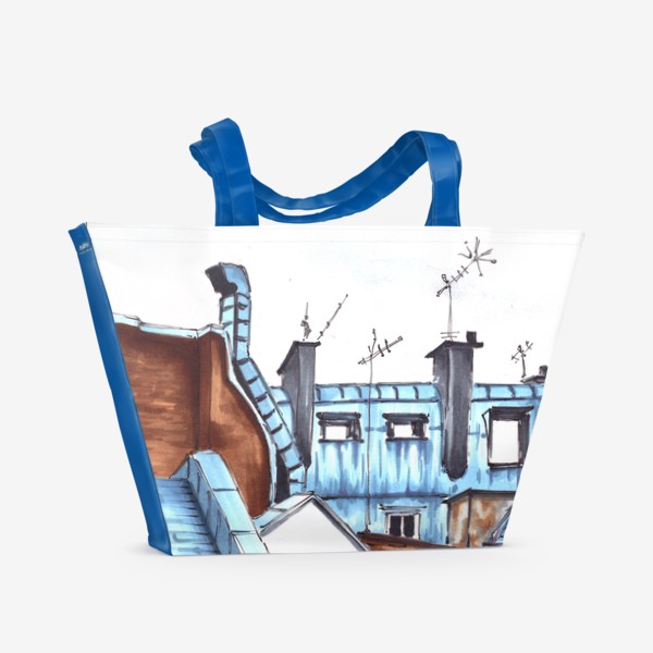 Пляжная сумка «Крыши Парижа»