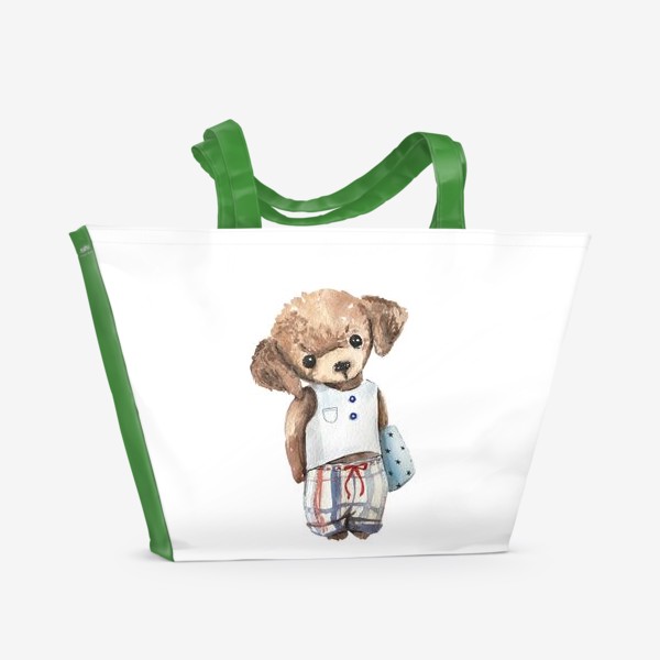 Пляжная сумка «Собачка в пижаме»