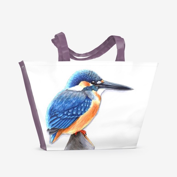 Пляжная сумка «Птица Зимородок»