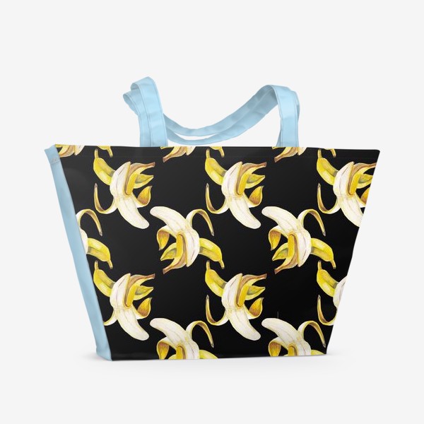 Пляжная сумка «бананы на черном»