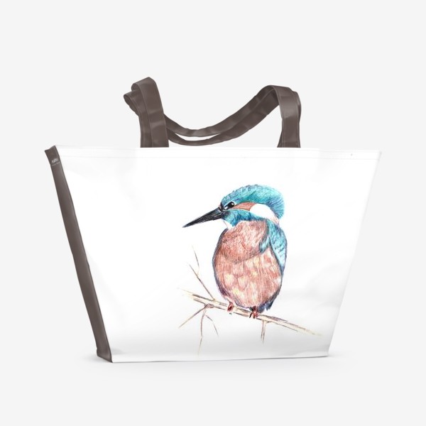 Пляжная сумка «Птицы весны.Зимородок»