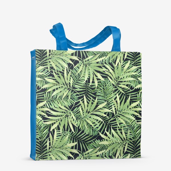 Сумка-шоппер «Тропические листья. Акварельный узор 10»