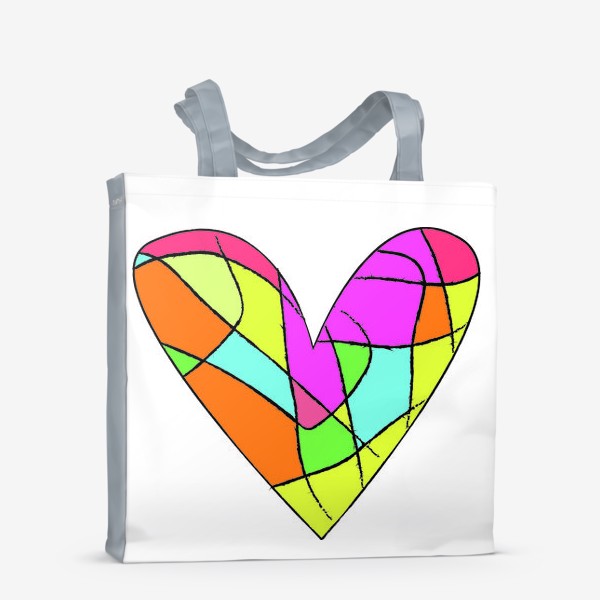 Сумка-шоппер «Сердце с мозаикой»