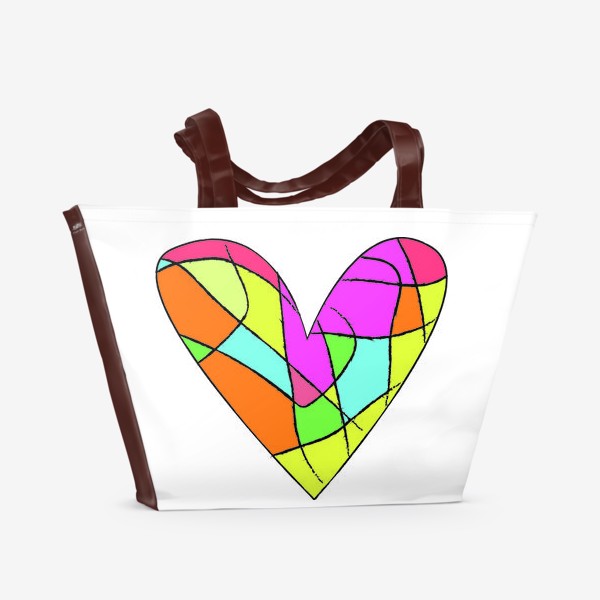 Пляжная сумка «Сердце с мозаикой»