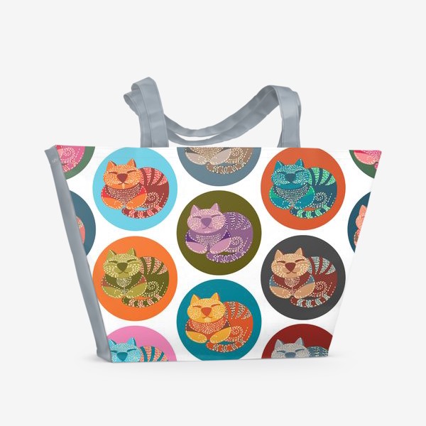 Пляжная сумка «Стежковые коты»