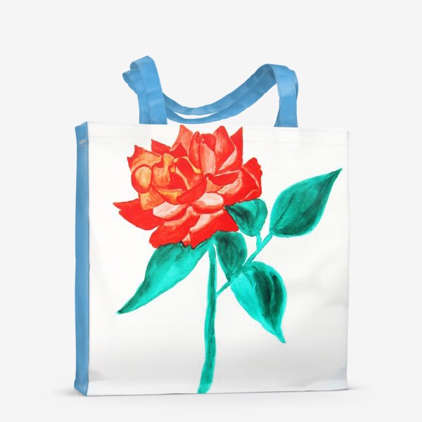 Сумка-шоппер «Красная роза на белом фоне»
