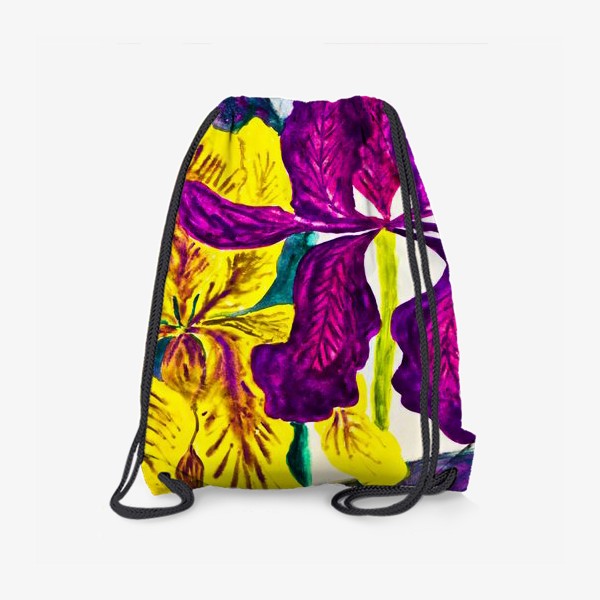 Рюкзак «Жёлтый и фиолетовый ирисы»