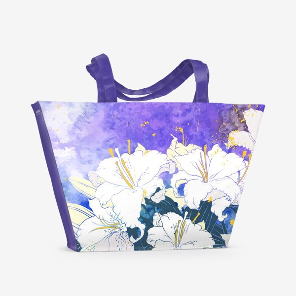 Пляжная сумка «Лилии для Лилии»