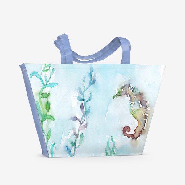 Пляжная сумка «Морской конек на глубине»